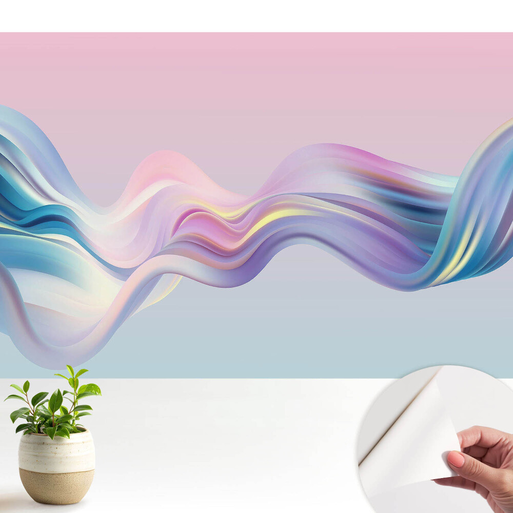 Tapeta do obyvaku Pastelová abstrakce vln