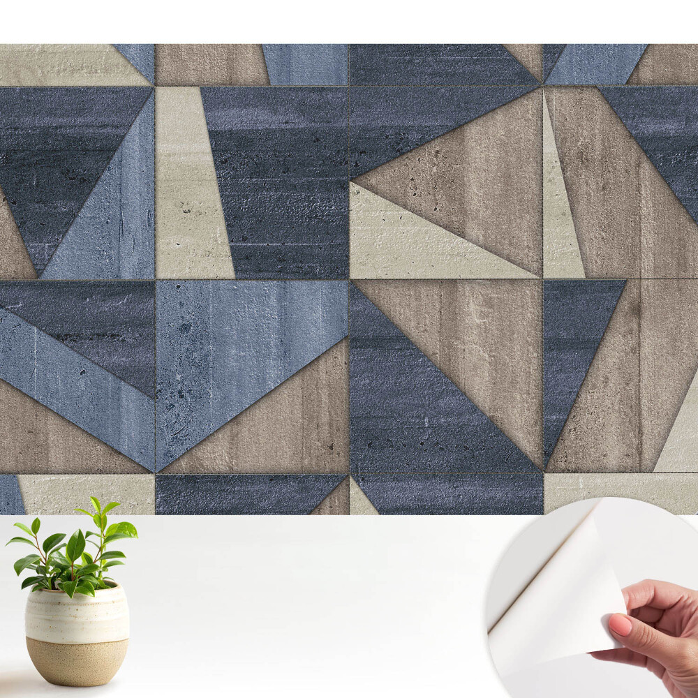 Tapeta na zeď Geometrická mozaika v zemitých tónech