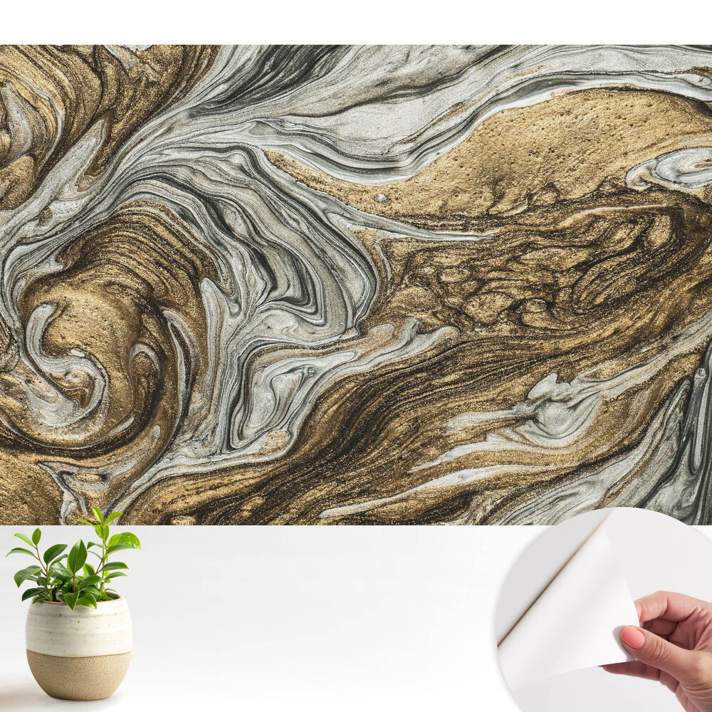 Tapeta do obyvaku Abstraktní víry a vlny v teplých odstínech