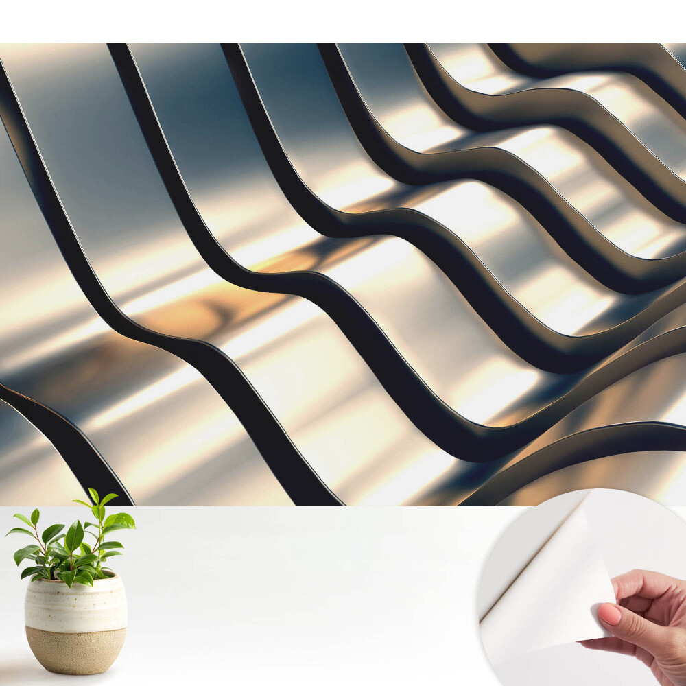 Tapeta Vlny kovu v moderním stylu