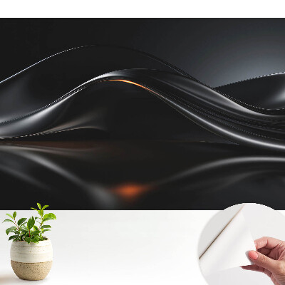 Tapeta do obyvaku Elegantní metalická vlnová linie