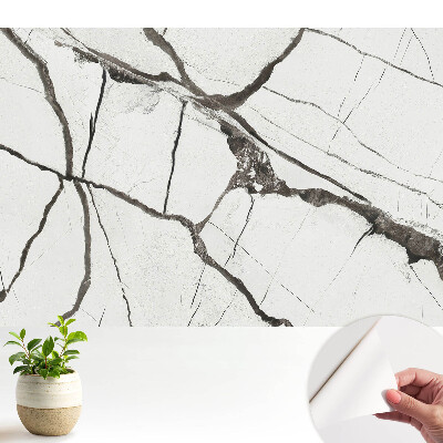 Tapeta do obyvaku Geometrický vzor z mramoru s tmavými žilkami