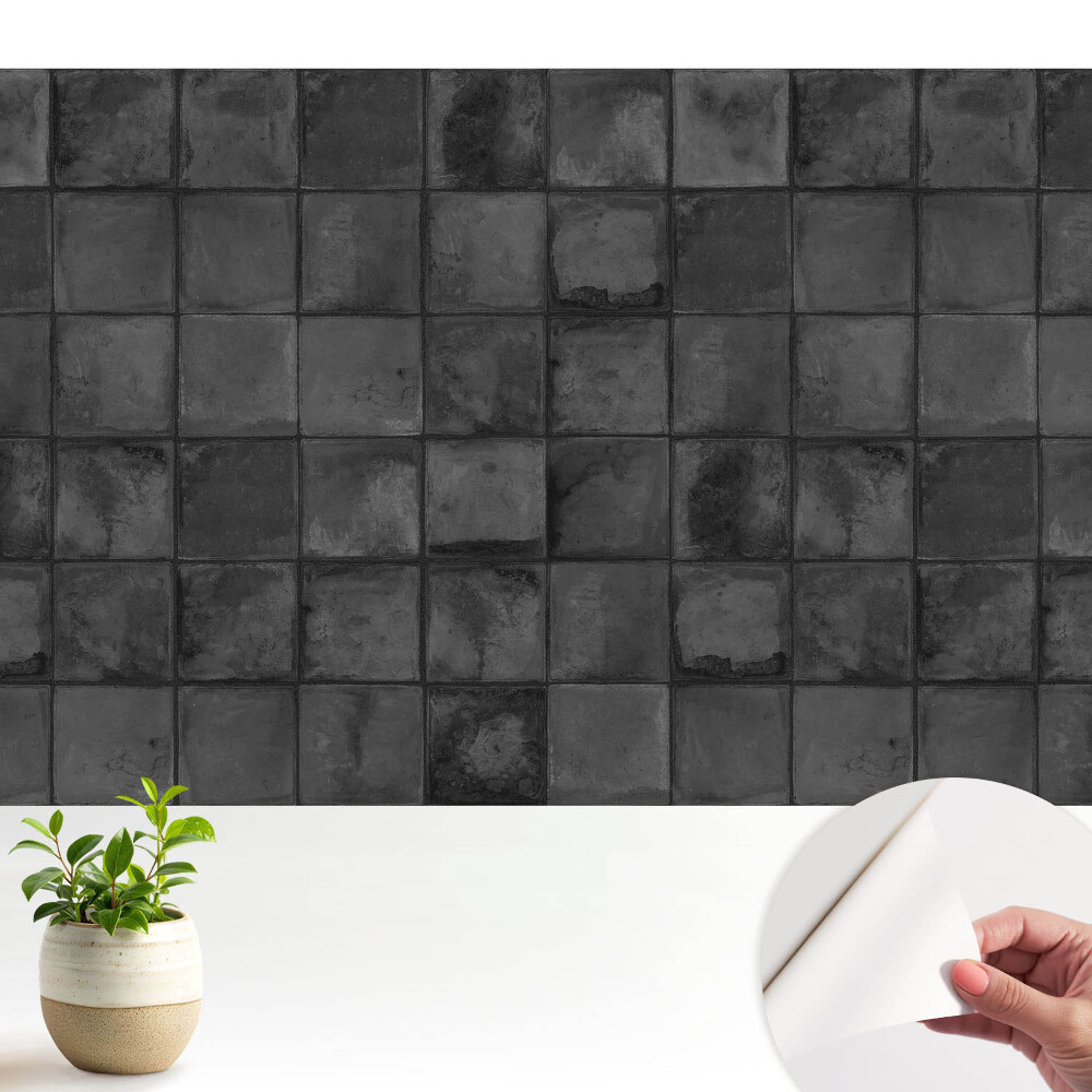 Tapeta Šedé obdélníkové dlaždice s geometrickým vzorem