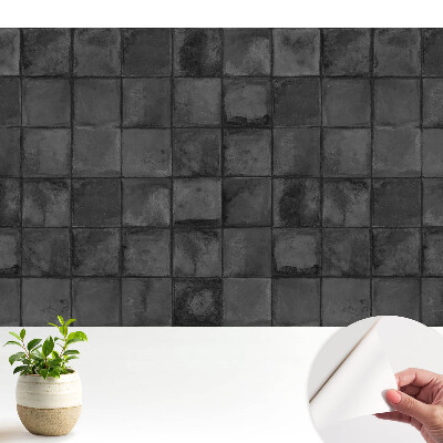 Tapeta Šedé obdélníkové dlaždice s geometrickým vzorem