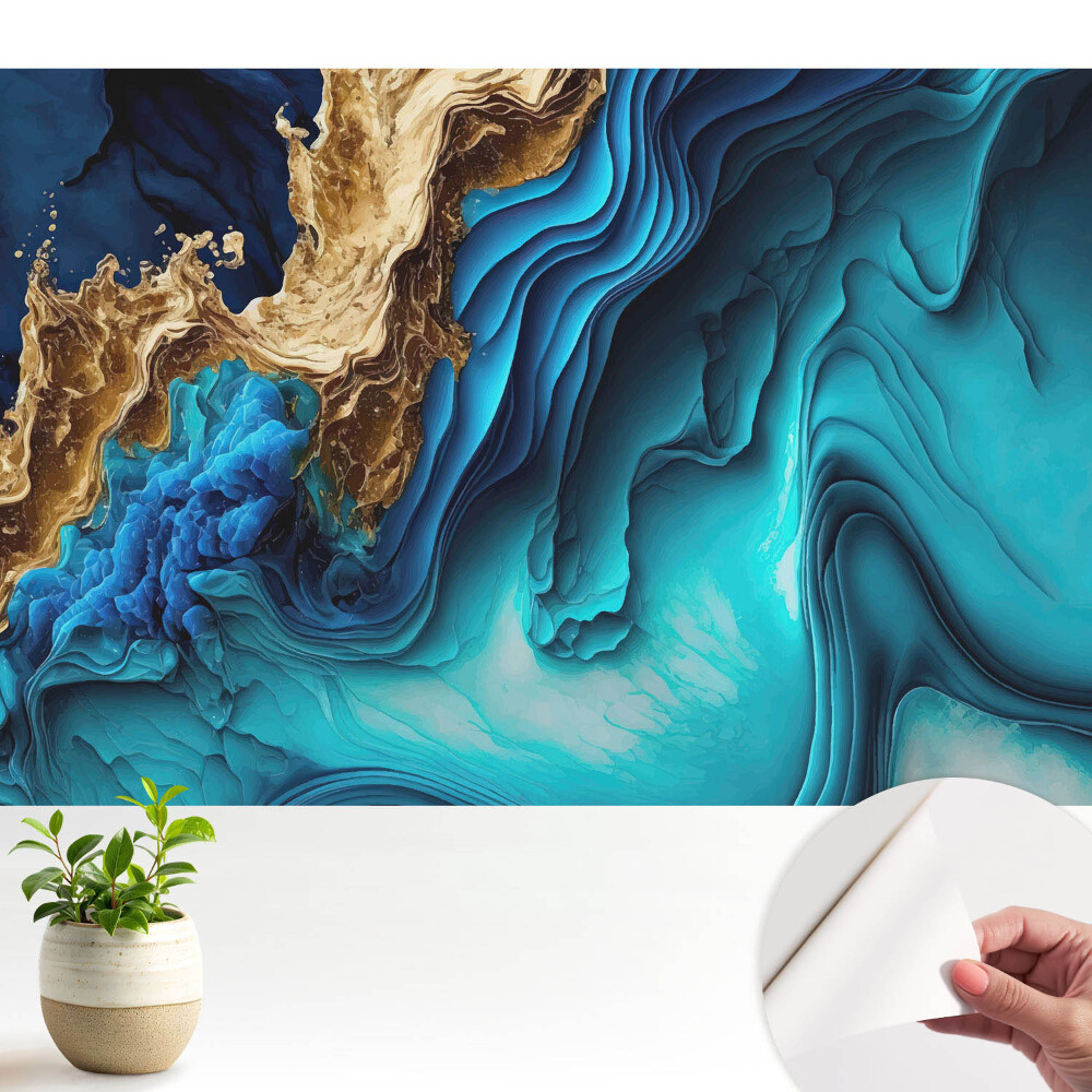 Tapeta do obyvaku Intenzivní vlnění kontrastních barev