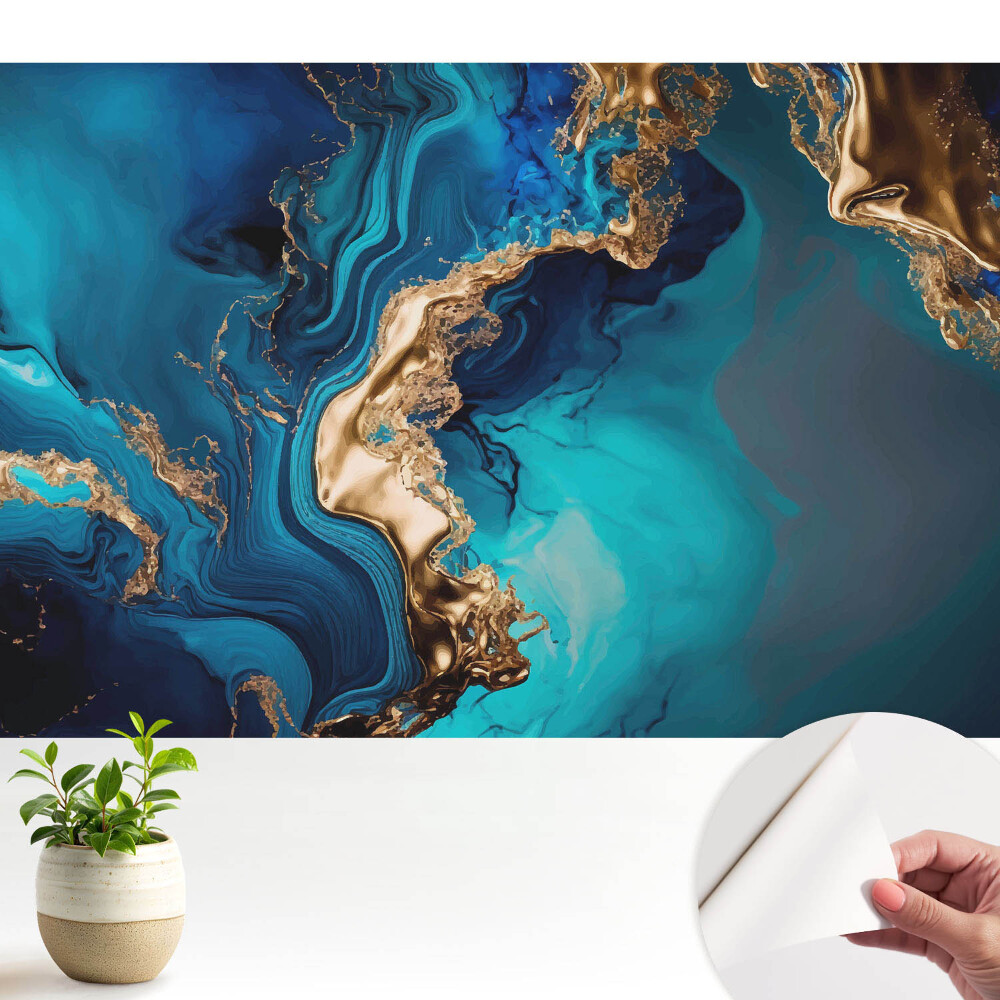 Tapeta Abstraktní kombinace modré a žluté