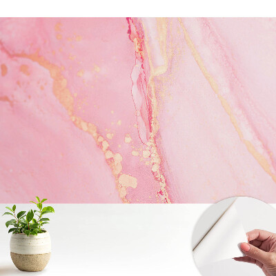 Tapeta Jemné růžové skvrny se žlutými akcenty