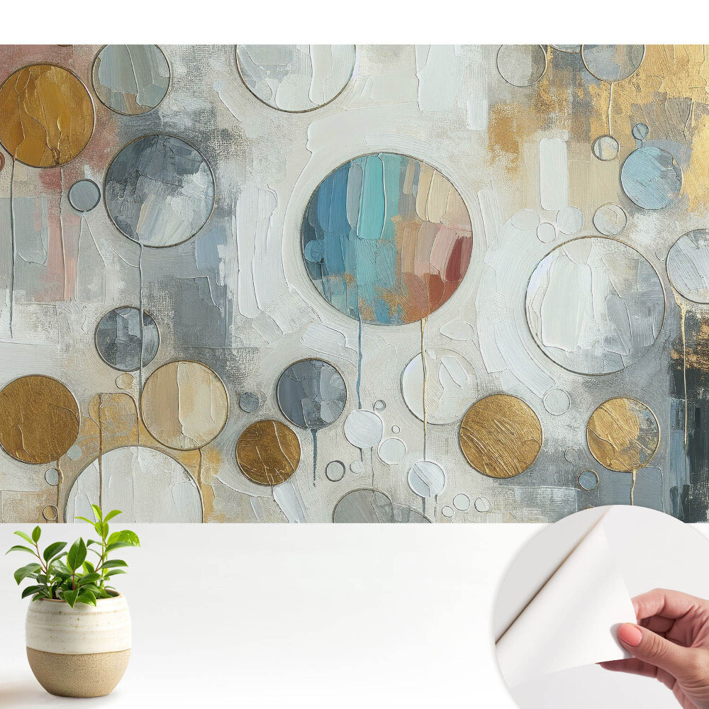 Tapeta do obyvaku Abstraktní barevné kruhy