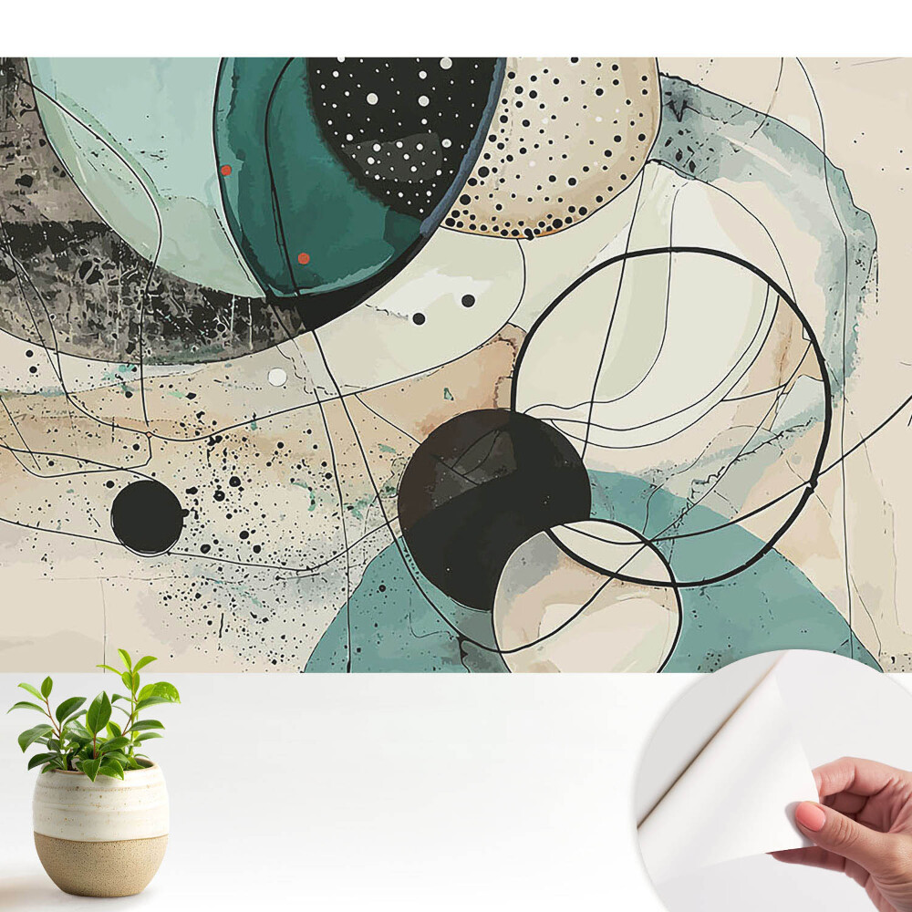 Tapeta do obyvaku Abstraktní geometrické kompozice