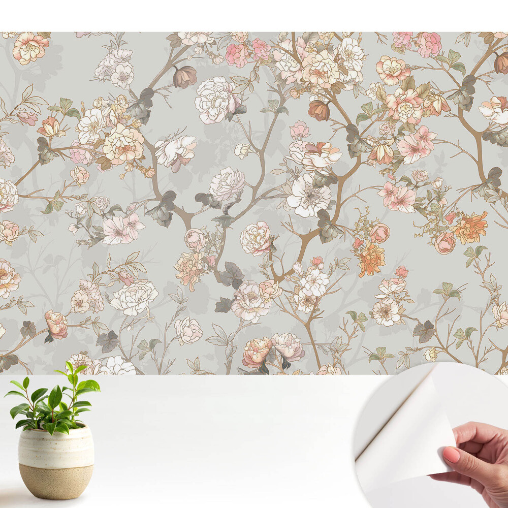 Tapeta Klasický pastelový květinový motiv