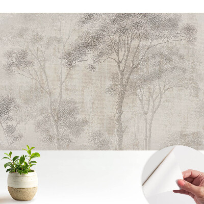 Tapeta Křehké stromy na béžovém pozadí