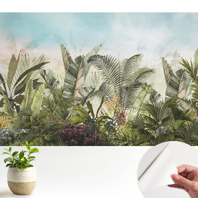 Tapeta Exotická džungle pastelová atmosféra