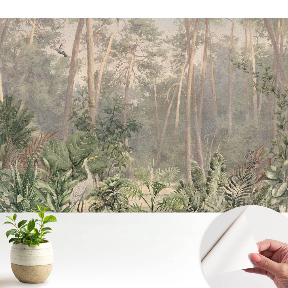 Tapeta Pastelové téma přírody tropického lesa