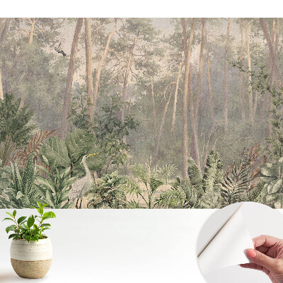 Tapeta Pastelové téma přírody tropického lesa