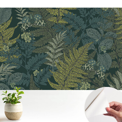 Tapeta Listy a motýli v klasickém stylu