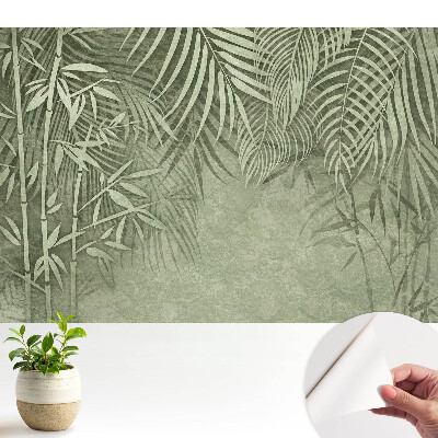 Tapeta Bambusové motivy v zelených tónech