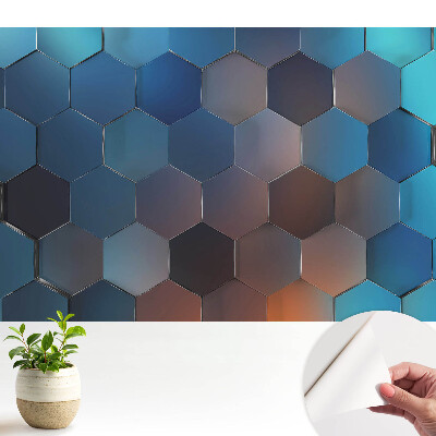 Tapeta Geometrické modré šestiúhelníky