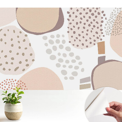 Tapeta Béžové ovocné tečky abstraktní