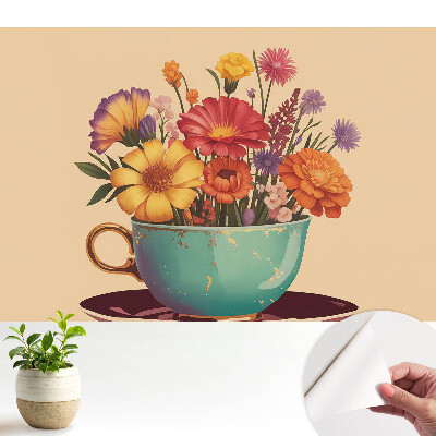 Tapeta na zeď Květiny v šálku