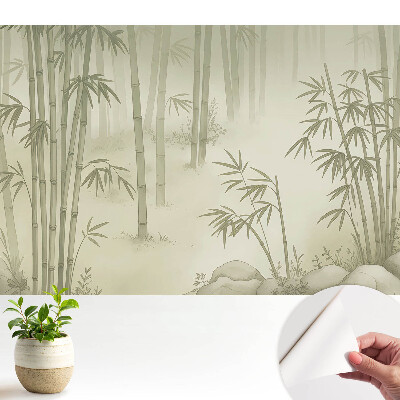 Tapeta na zeď Bambusový les v jemném oparu