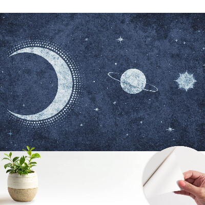 Tapeta Měsíční vesmírná noc