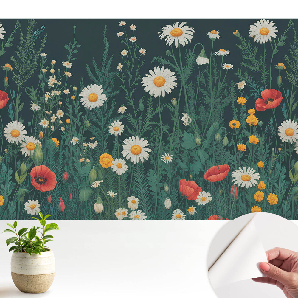 Tapeta Louka plná květin a letního klidu