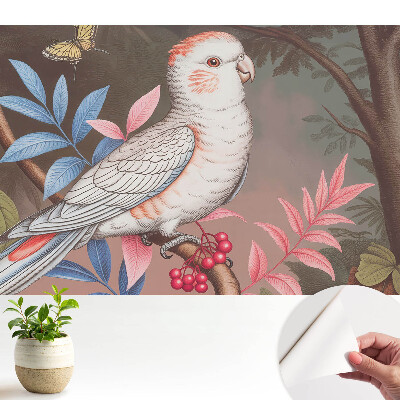 Tapeta do obyvaku Papoušek mezi listy