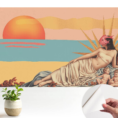 Tapeta na zeď Renesanční surrealismus pastelový západ