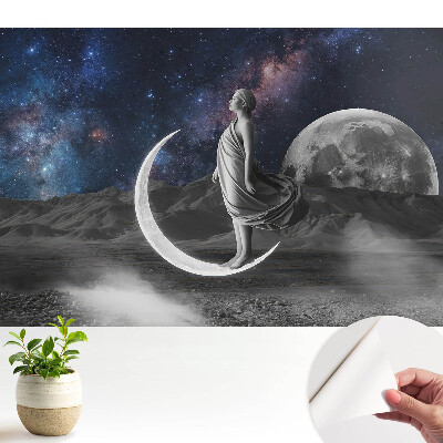 Tapeta Kosmická elegance mystické ženy měsíc