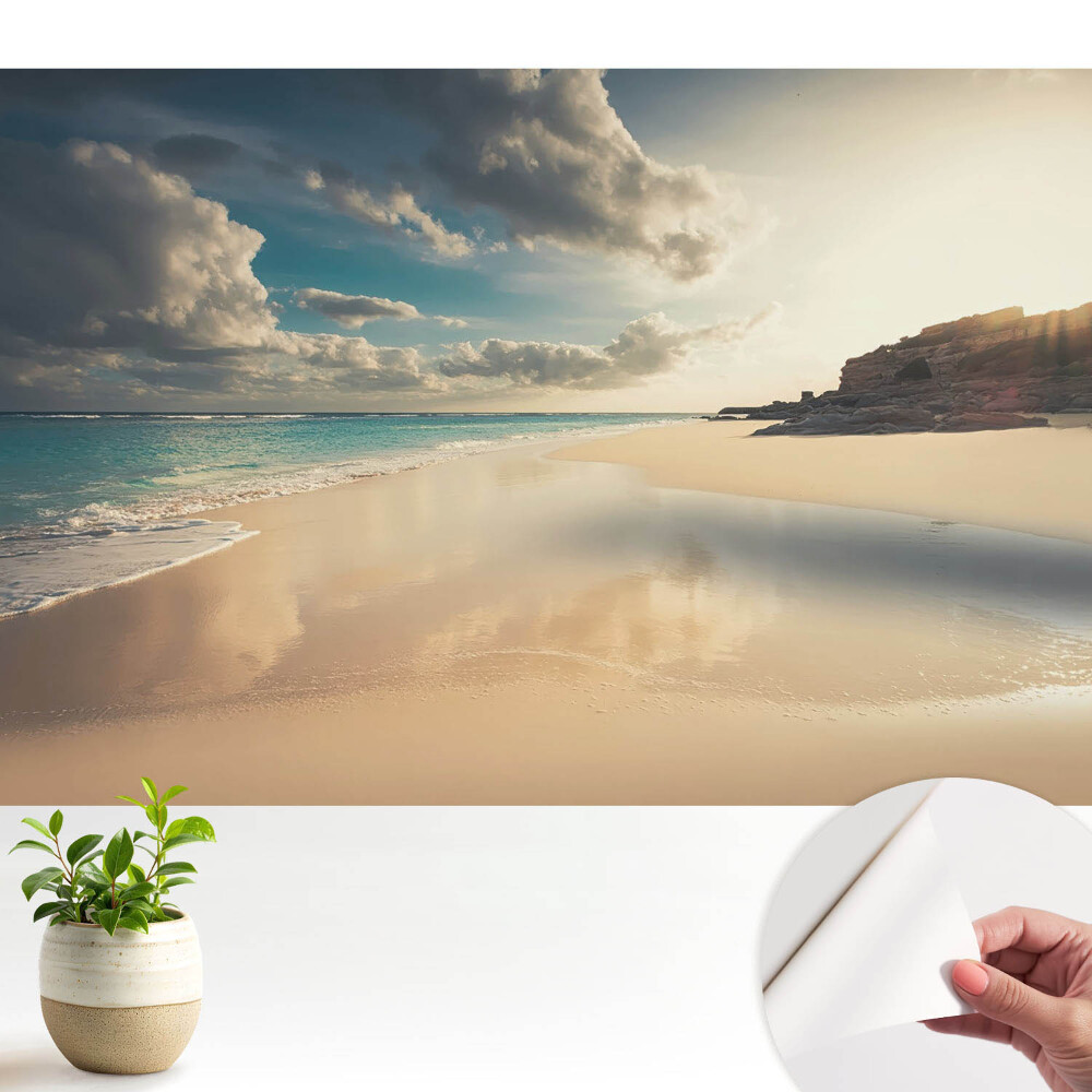 Tapeta Pláž a oceán při západu slunce