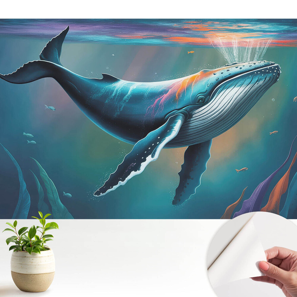 Tapeta Velryba v barvách oceánu