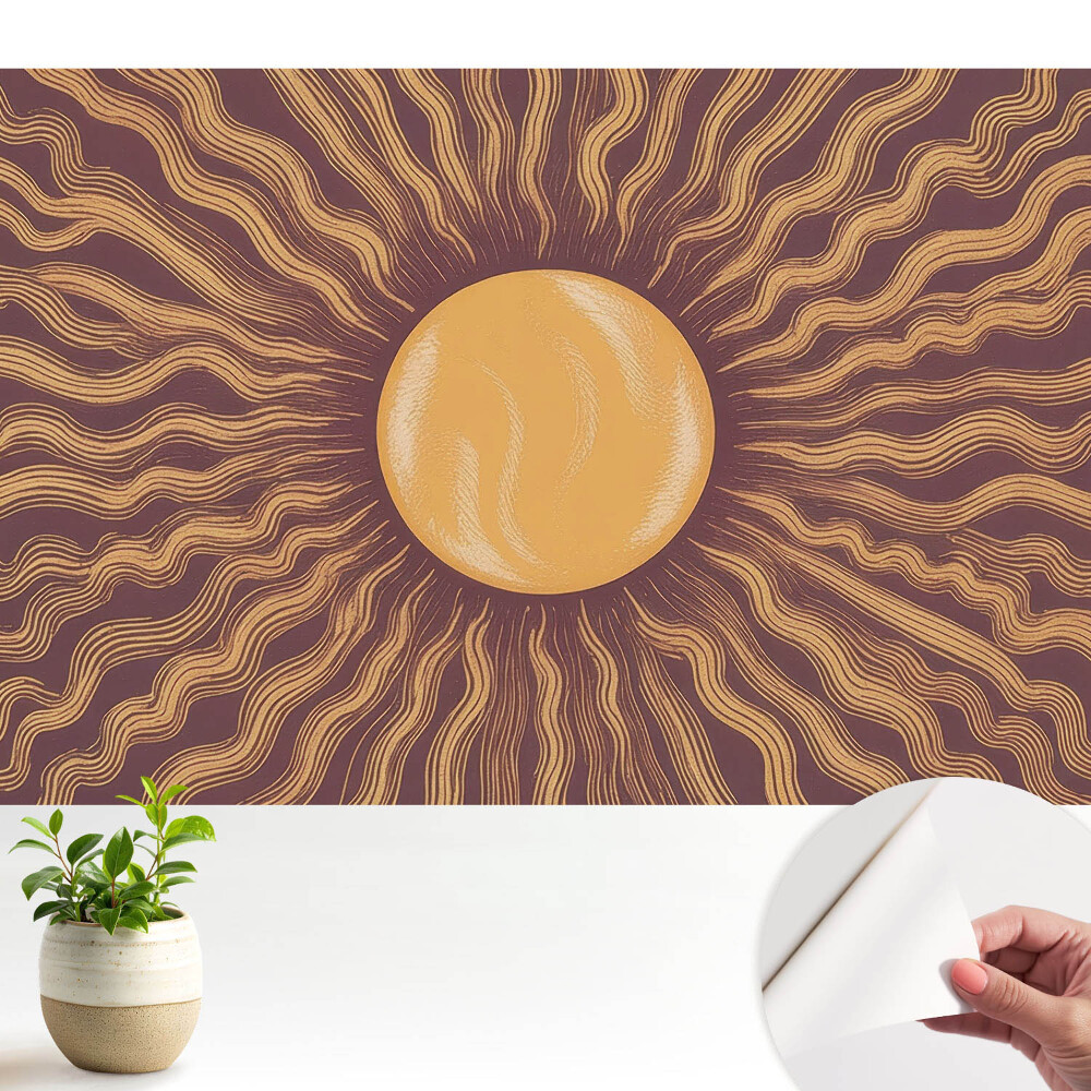 Tapeta do obyvaku Energická kompozice slunce a vln