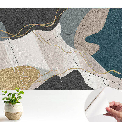 Tapeta do obyvaku Abstraktní geometrický vzor v tlumených barvách