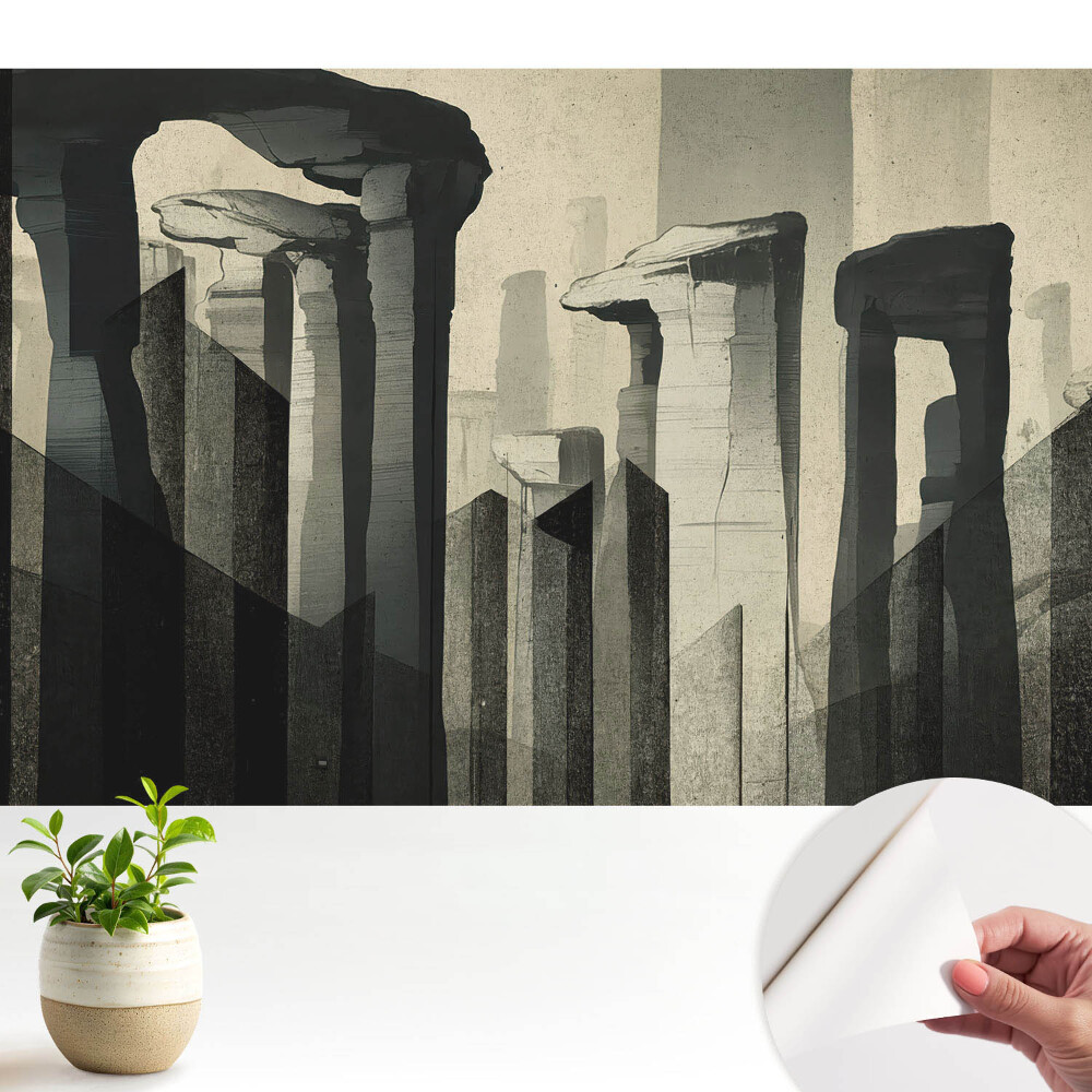 Tapeta Monumentální sloupy se symetrickými kompozicemi