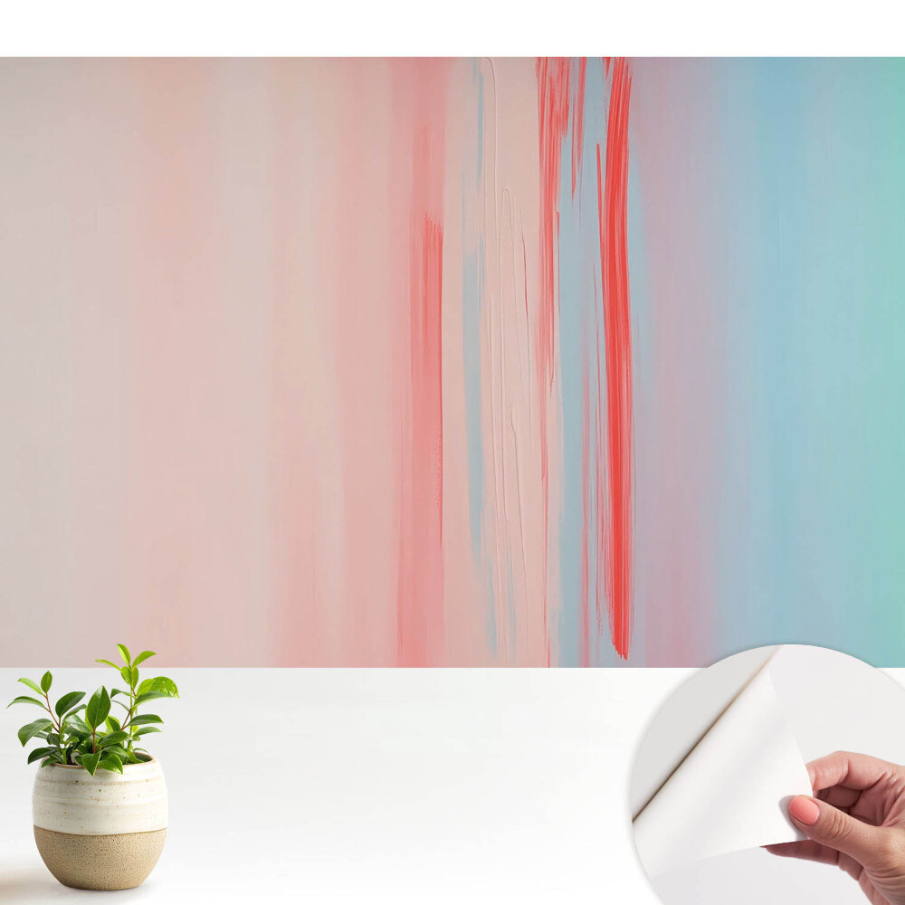 Tapeta na zeď Pastelové přechody a červená