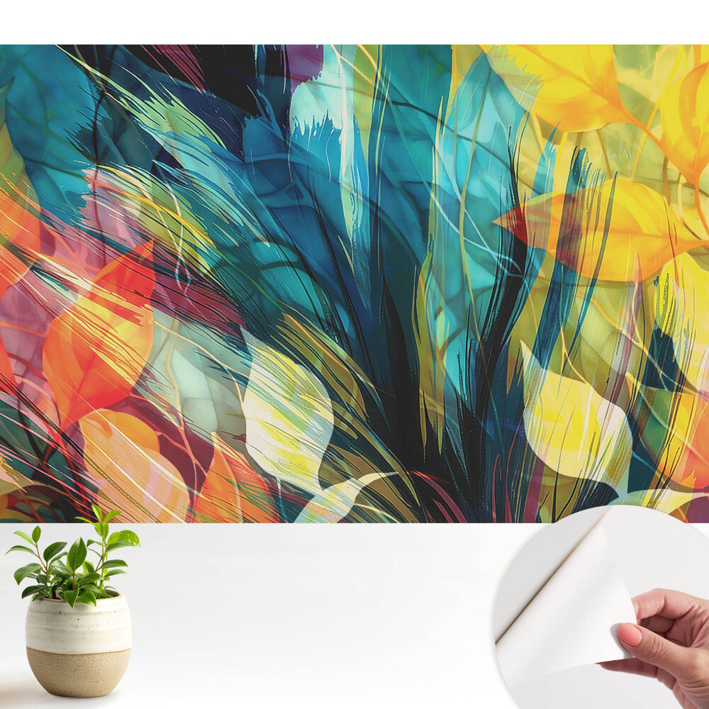 Tapeta na zeď Barevná listová abstrakce