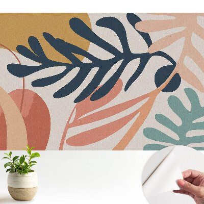 Tapeta Abstraktní listové tvary v zářivých barvách