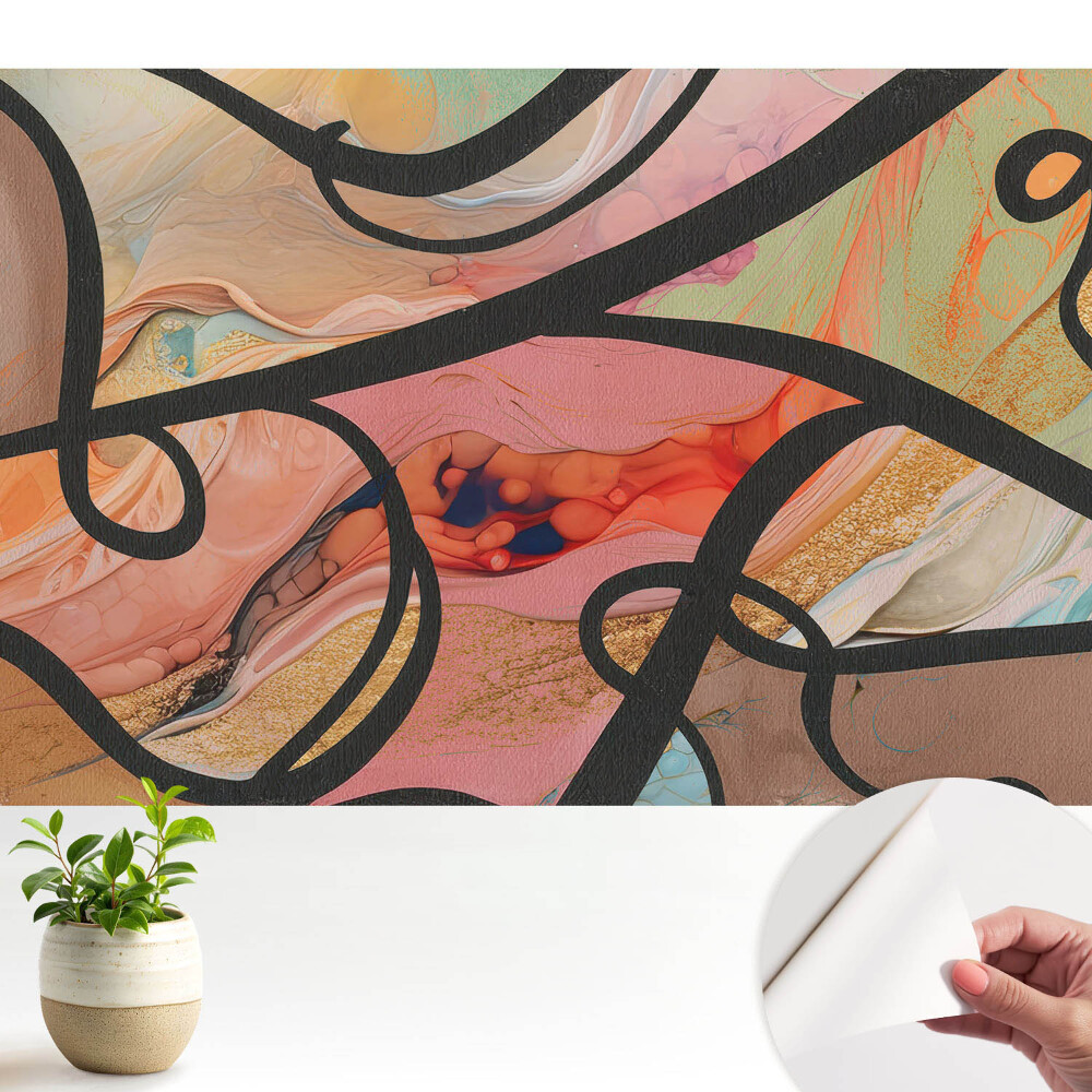 Tapeta Abstraktní vlny a kontrastní linie