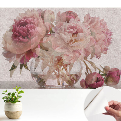 Tapeta s motivem romantické kytice pivoněk