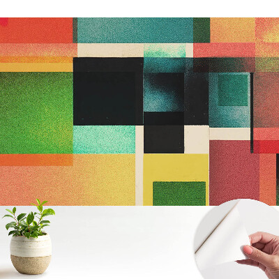 Tapeta na zeď s barevnými geometrickými tvary