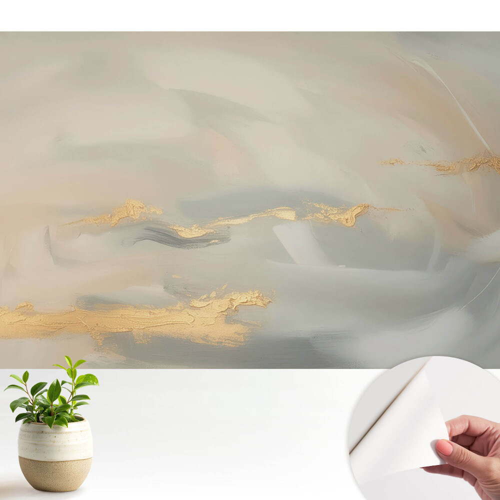 Tapeta na zeď Jemné pastelové barvy se žlutými akcenty