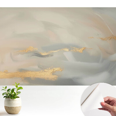 Tapeta na zeď Jemné pastelové barvy se žlutými akcenty