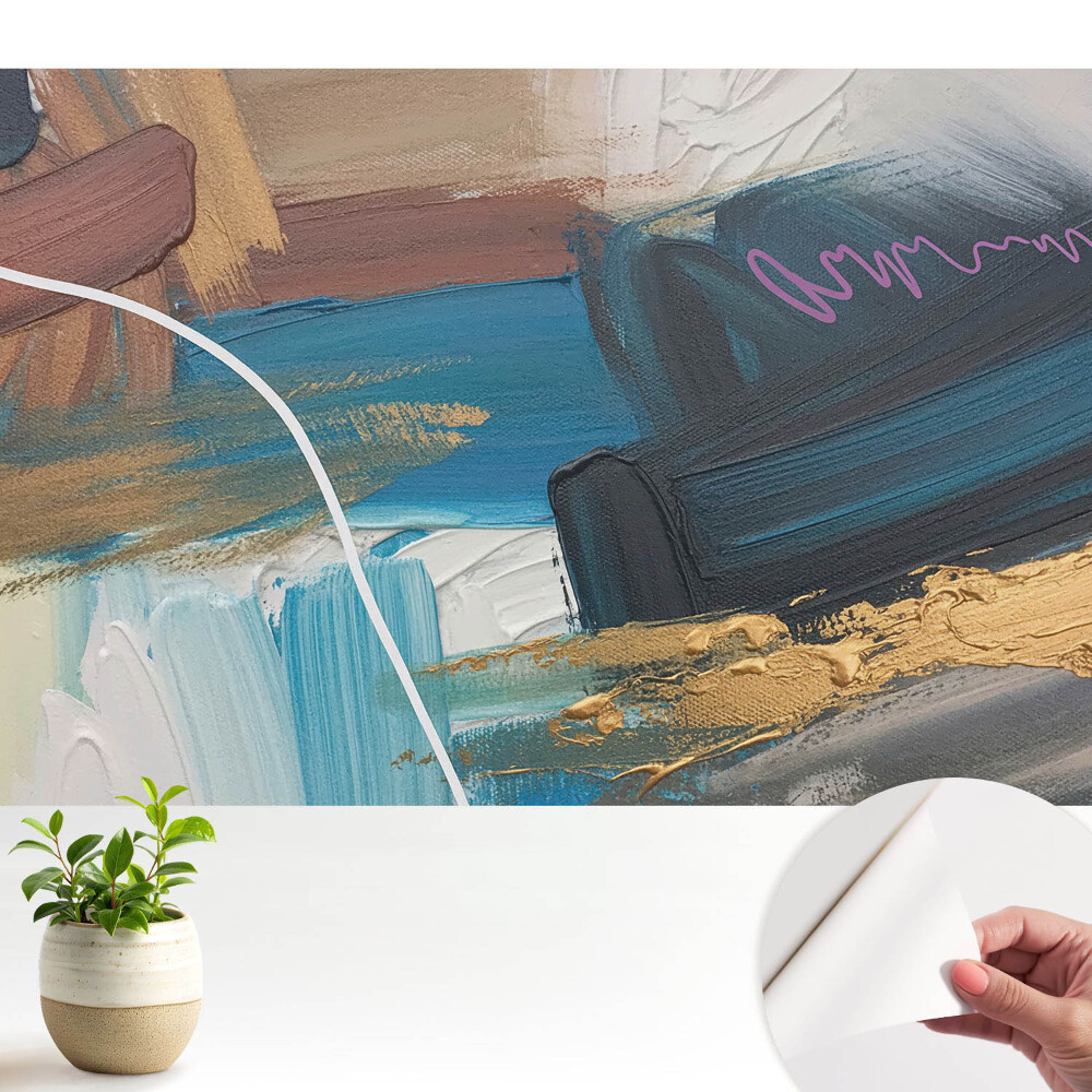 Tapeta do obyvaku Energická kompozice v odstínech modré