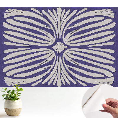 Tapeta do obyvaku Symetrické květinové motivy na fialové