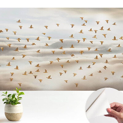 Tapeta na zeď s motivem ptáků létajících v oblacích