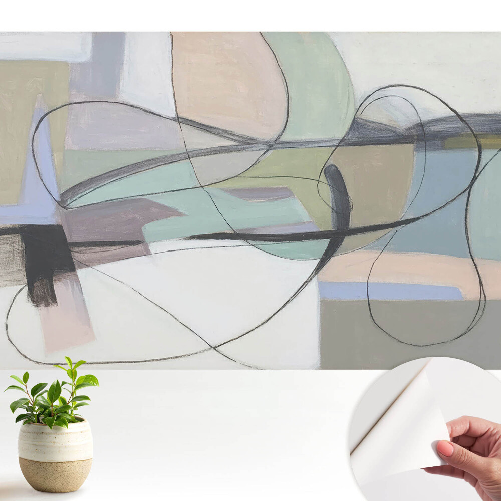 Tapeta na zeď Abstraktní pastely a složité linie