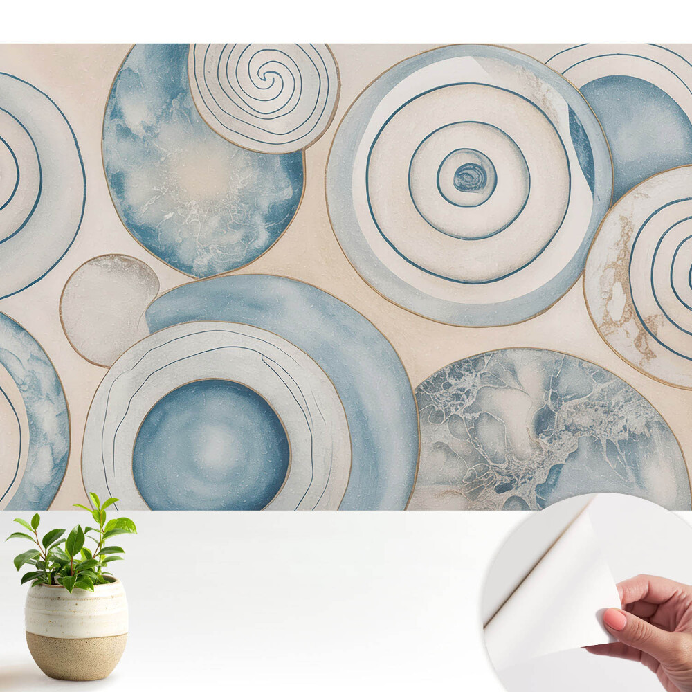 Tapeta na zeď Modré spirály moderní abstrakce