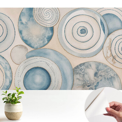 Tapeta na zeď Modré spirály moderní abstrakce