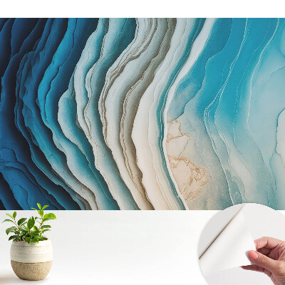 Tapeta Abstraktní vlny v odstínech modré