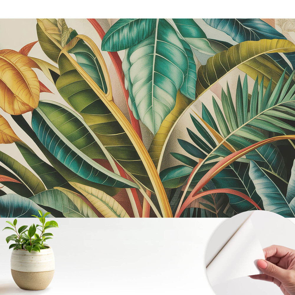 Tapeta na zeď Barevné listy v moderním stylu